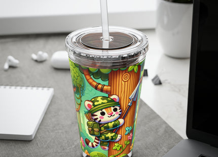 Stealthy Stripes Sunsplash Tumbler with Straw, 16oz