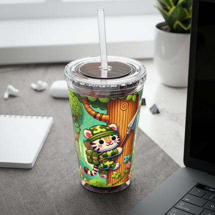 Stealthy Stripes Sunsplash Tumbler with Straw, 16oz