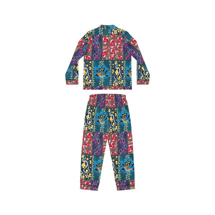 Floral Pattern by Emile-Alain Séguy Women's Satin Pajamas (AOP)