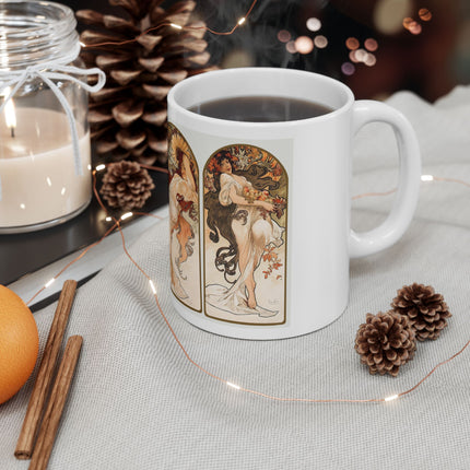 The Seasons by Alphonse Maria Mucha Ceramic Mug (11oz, 15oz)