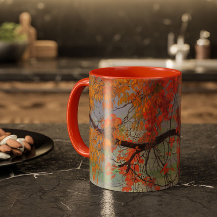 Autumn leaves by Edward Okuń Colorful Mugs (11oz, 15oz)