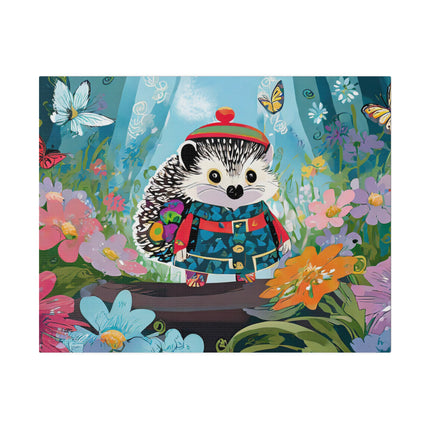 Cute Hedgehog Matte Canvas, Stretched, 0.75"