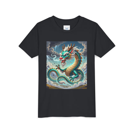 Tibetan Dragon in Battle Youth Short Sleeve Tee