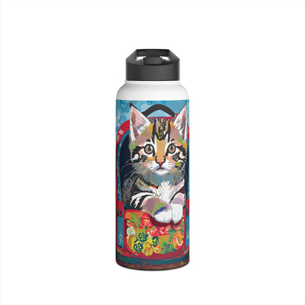 Whiskered Wanderings Stainless Steel Water Bottle