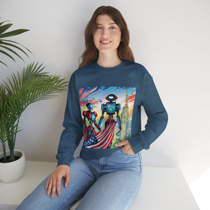 High Fashion Cyberpunk CIA Robots Unisex Heavy Blend™ Crewneck Sweatshirt