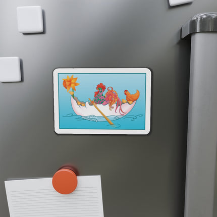 A Rooster's Seafaring Adventure Die-Cut Magnets (5 Sizes)