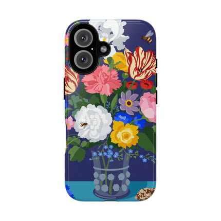 Midnight Floral Bouquet Phone Case – Vibrant Blooms & Enchanted Garden