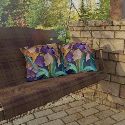 The Elegant Iris Flower Outdoor Pillows