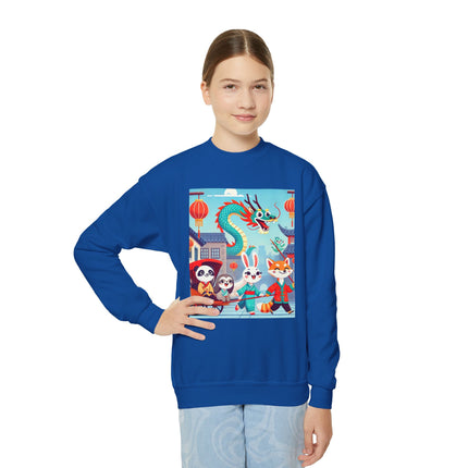 The Little Dragon and Friends Youth Crewneck Sweatshirt – Friendship, Adventure & Playful Charm