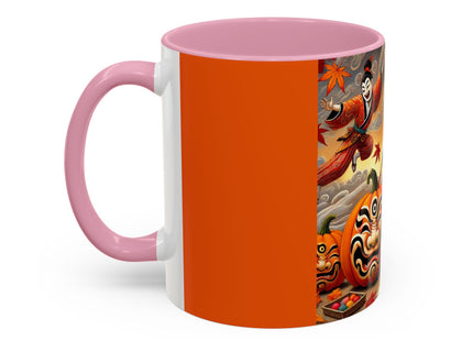Halloween Rabbit’s Kabuki Jack-o’-Lanterns Colorful Mugs (11oz, 15oz)