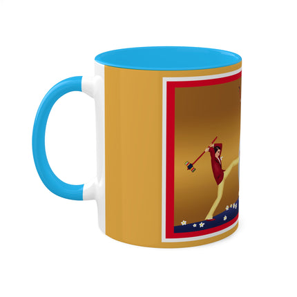 Crack-Up Comedy: The Great Egg Duel Colorful Mugs, 11oz