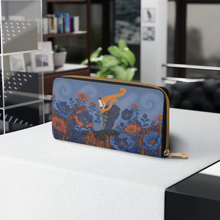 🌺🧡 The Midnight Ember Garden Wallet – Art Deco Floral Fantasy