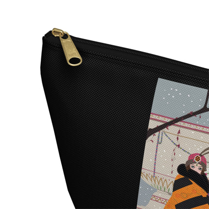 Snowfall Courtesan Cosmetic Bag – Whimsical Winter Elegance