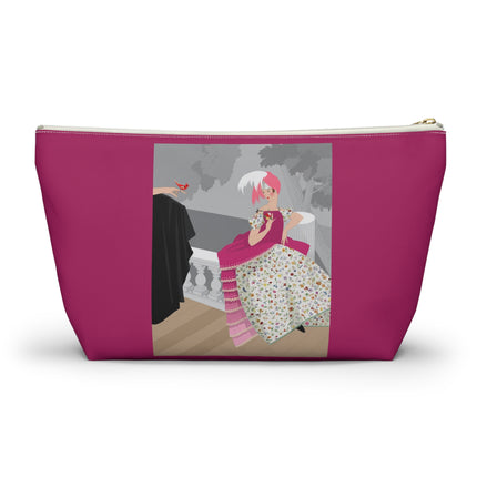 The Red Bird Cosmetic Bag – Graceful Storybook Charm & Quiet Mystery