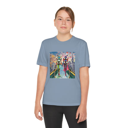 Cyber Punk Robot Models Youth Competitor Tee