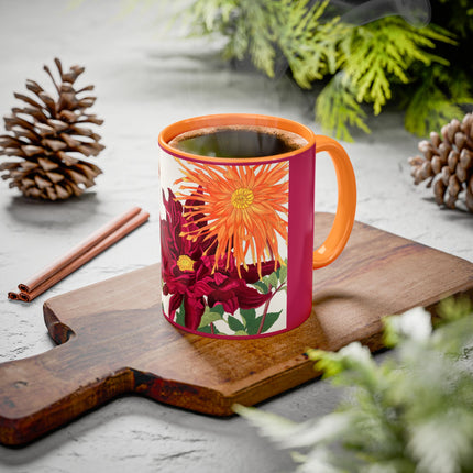 Dahlia Flower by Tanigami Kônan Colorful Mugs (11oz, 15oz)