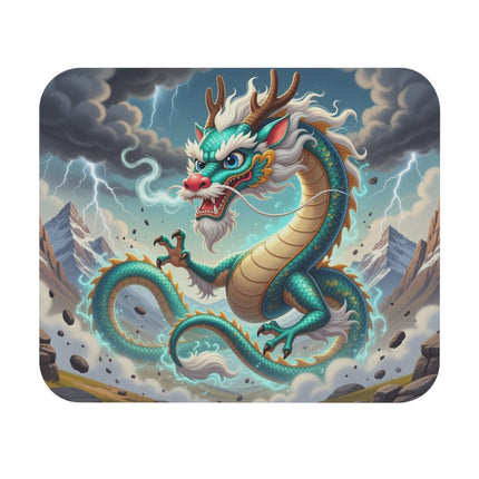 The Tibetan Dragon in Battle Mouse Pad – Power, Motion & Mythic Energy