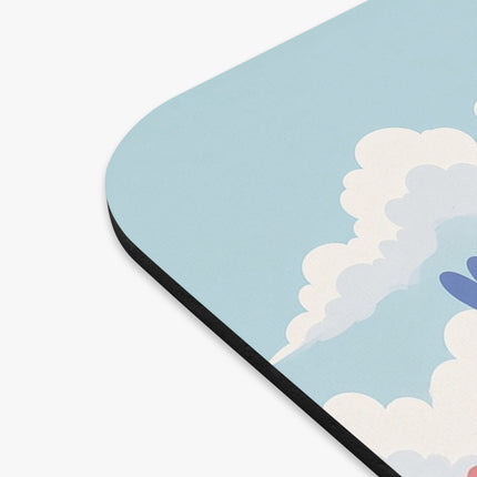 🦜🌸 The Lady And The Curious Birds Mouse Pad – Art Deco Garden Whimsy