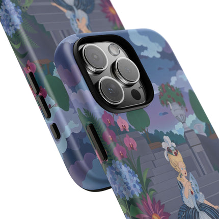 🦚🌸 The Peacock Garden Terrace Phone Case – Art Deco Floral Elegance