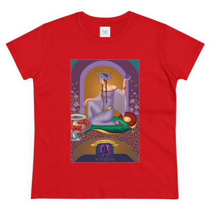 February & Amethyst (from the Gem Series) by Sofia Chiostri Women's Midweight Cotton Tee