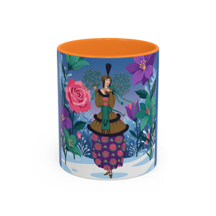🌹❄️ The Holly Rose Of Winter Colorful Mug – Art Deco Christmas Garden
