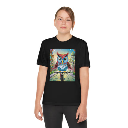 Cycling Owl Youth Competitor Tee – Urban Adventure & Playful Energy