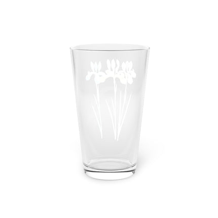 Iris Flowers Glass, 16oz