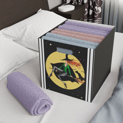 A Witch’s Moonlit Flight Felt Storage Box