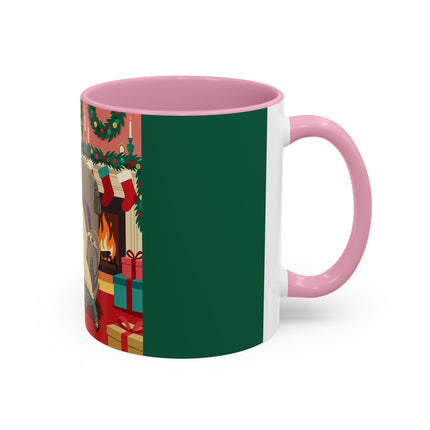 🖤🔥 The Lady Of The Christmas Hearth Colorful Mug – Art Deco Holiday Elegance