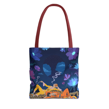 🌙🌺 The Midnight Garden Dreamers Tote Bag – Art Deco Nocturne
