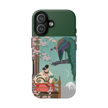 Peacock Garden Phone Case – Japanese Elegance & Timeless Beauty