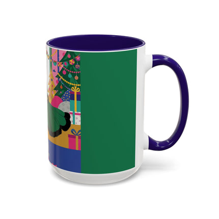 🎄🎁 The Emerald Christmas Belle Colorful Mug – Colorful Holiday Fashion Fantasy