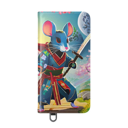 🐀⚔️ Cyber Samurai Rat Flip Case – Neon Discipline & Futuristic Skill