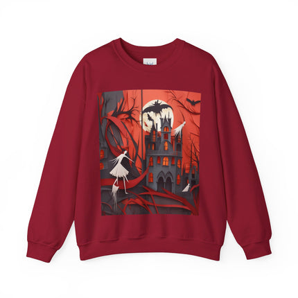 Halloween Night Scene Unisex Heavy Blend™ Crewneck Sweatshirt