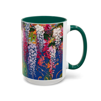 Golden Wisteria Elegance Colorful Mugs (11oz, 15oz)