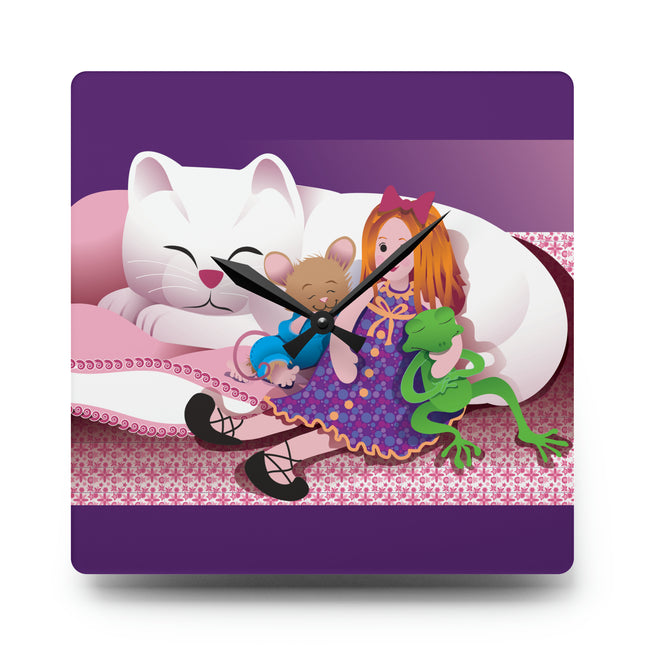 Joy of Friendship Acrylic Wall Clock, Round and Square
