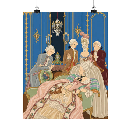 🌹👑 The Dangerous Liaisons Salon Matte Vertical Poster – George Barbier Rococo Elegance
