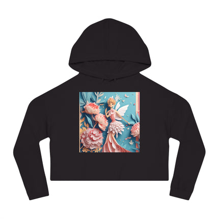 Peony Fairy Cropped Hooded Sweatshirt