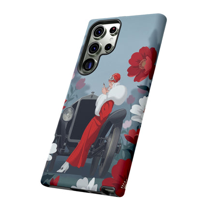 🚗🌺 The Lady Of The Grand Touring Car Phone Case – Art Deco Motoring Elegance