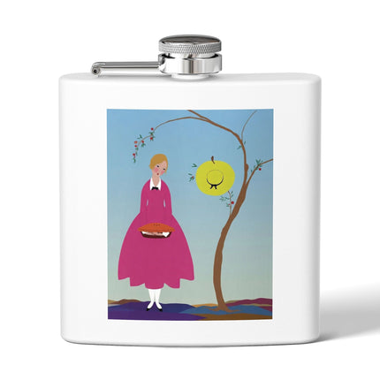 Apple Pie Day Stainless Steel Flask – Sweet Storybook Charm & Gentle Innocence