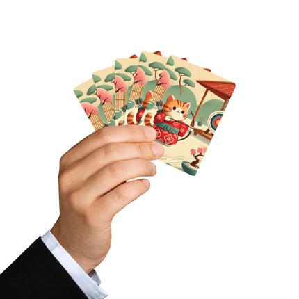 Archer Kitten in the Zen Garden Playing Cards