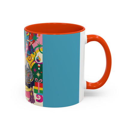 🎀✨ The Christmas Court Of Joy Colorful Mug – Art Deco Holiday Fantasy