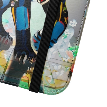 🐾💎 Cyber Panther's Hunt Flip Case – Digital Instinct & Neon Pursuit