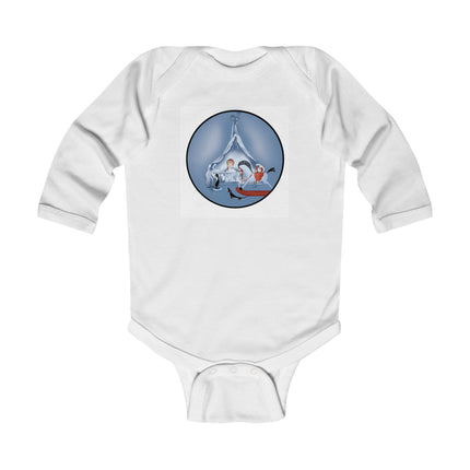 Childhood Innocence Baby Long Sleeve Bodysuit – Vintage Pets & Storybook Charm