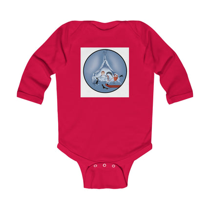 Childhood Innocence Baby Long Sleeve Bodysuit – Vintage Pets & Storybook Charm