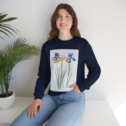 Blue Iris by Anselmus Boëtius de Boodt Heavy Blend™ Crewneck Sweatshirt