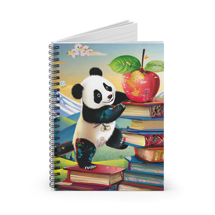 Cute Panda Spiral Notebook - Ruled Line