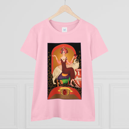 January & Garnet (from the Gem Series) by Sofia Chiostri Women's Midweight Cotton Tee