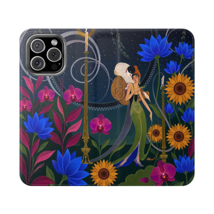 🌙🕯️ The Lady Of The Midnight Garden Flip Case – Art Deco Nocturne