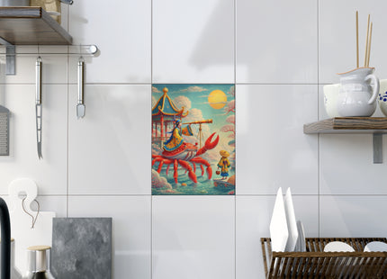 The Celestial Crab Navigator Ceramic Tile